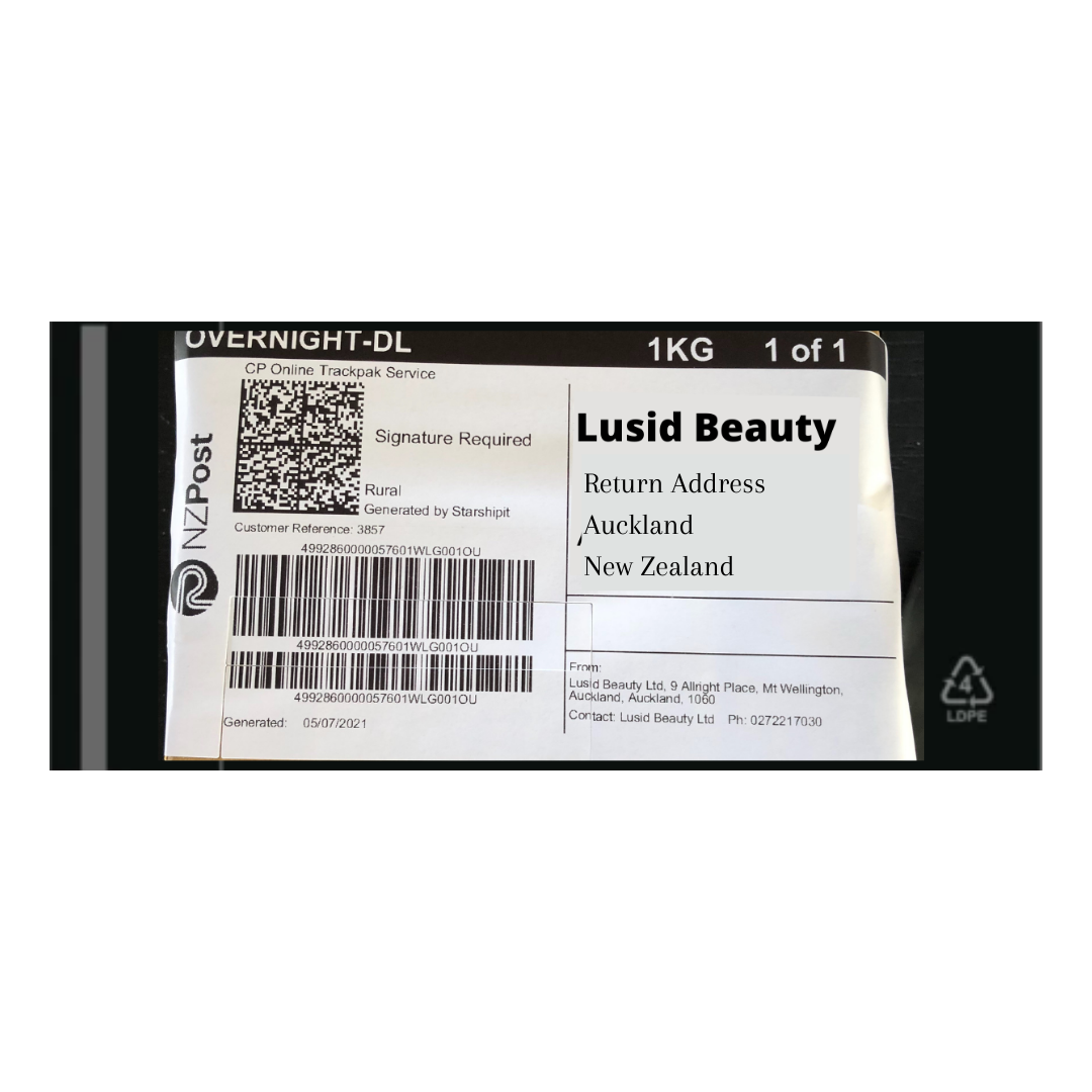 Lusid Return Courier (NZ customers only) - Lusid Beauty